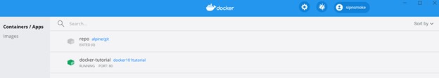 Docker Desktop Application window